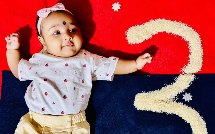 Anika’s Third-Month Celebration: A Starry Night with a Rice Twist